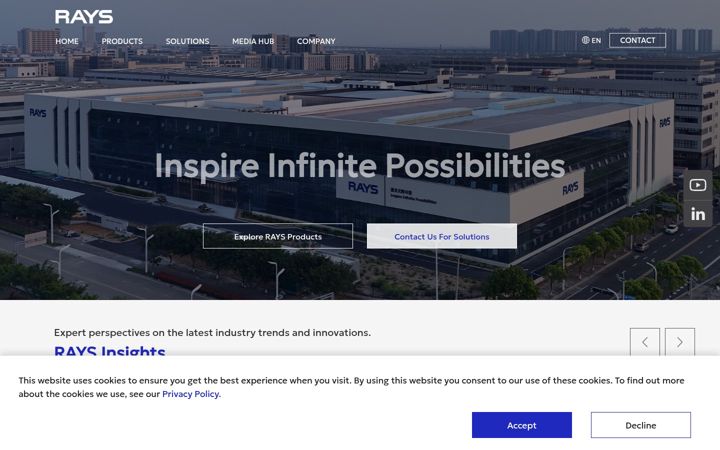 Screenshot of raysvalve.com