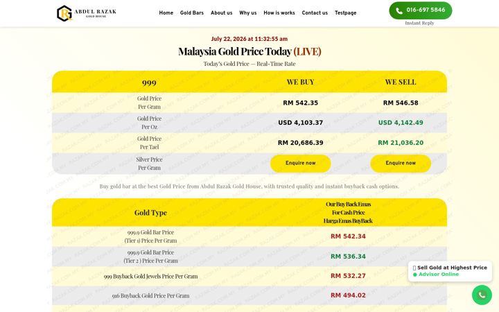 Screenshot of razak.com.my