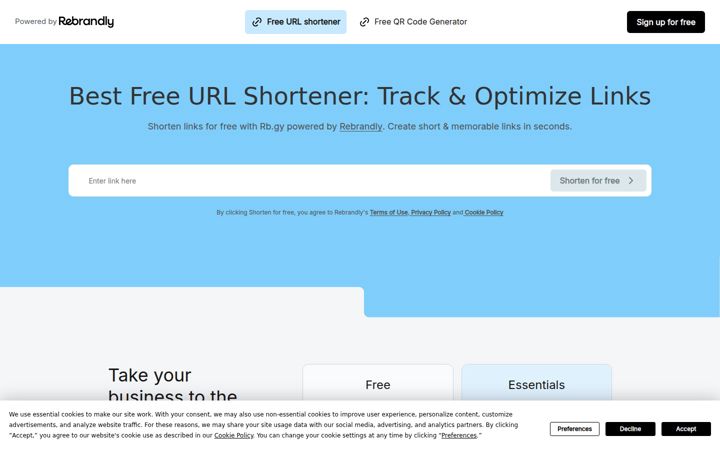 Screenshot of rb.gy