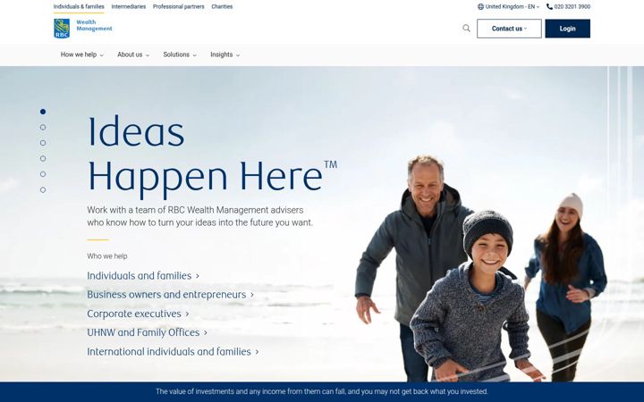 Screenshot of rbcwealthmanagement.com