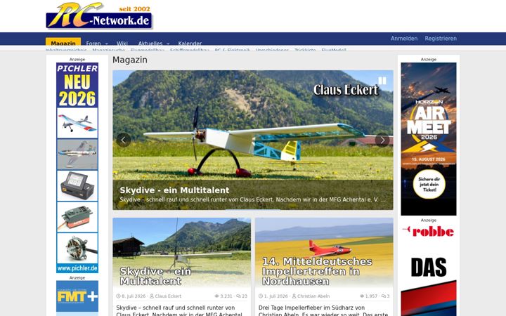 Екранна снимка на rc-network.de