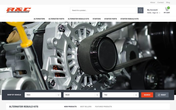 Screenshot of rcautoelectric.com