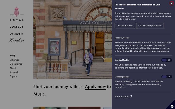 Screenshot of rcm.ac.uk