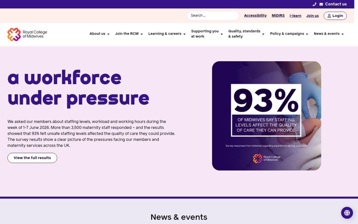 Screenshot of rcm.org.uk
