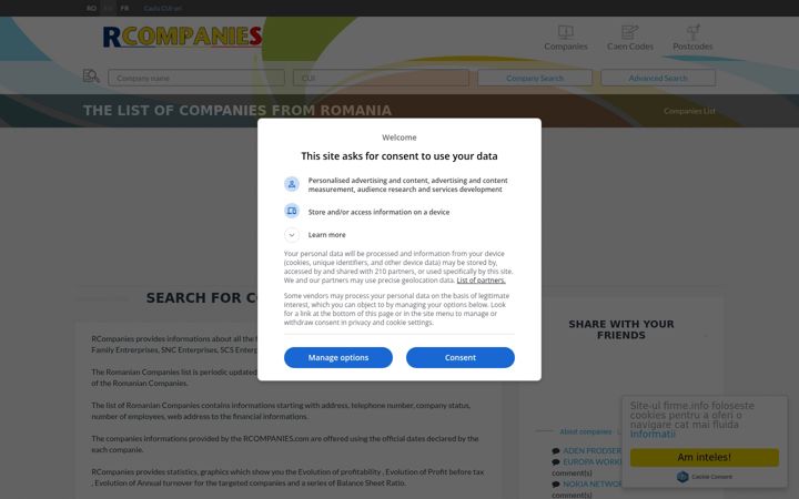 Snimka zaslona za rcompanies.com