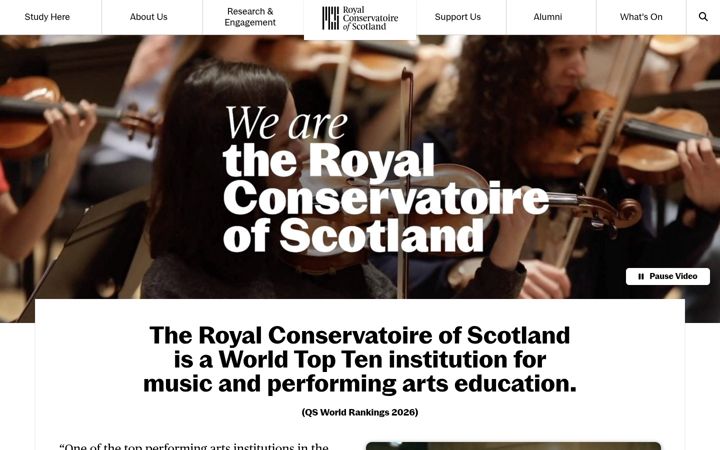 Screenshot of rcs.ac.uk