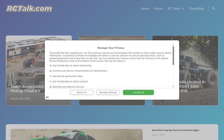 Screenshot of rctalk.com