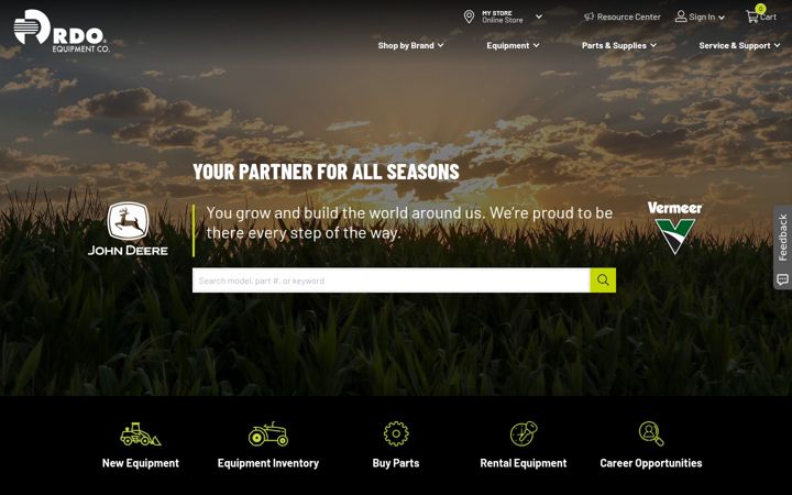 Screenshot ta' rdoequipment.com