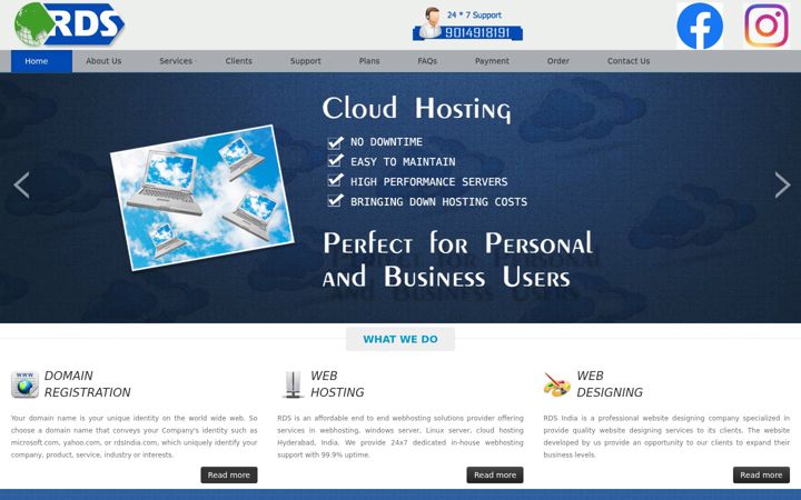 Captura de pantalla de rdsindia.com