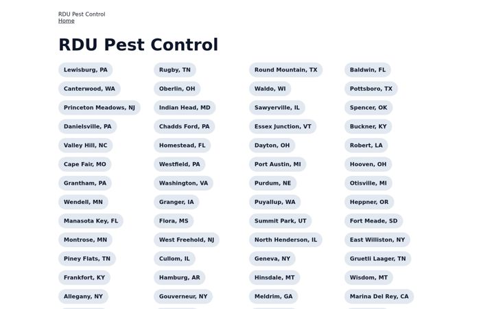 Screenshot of rdupestcontrol.com