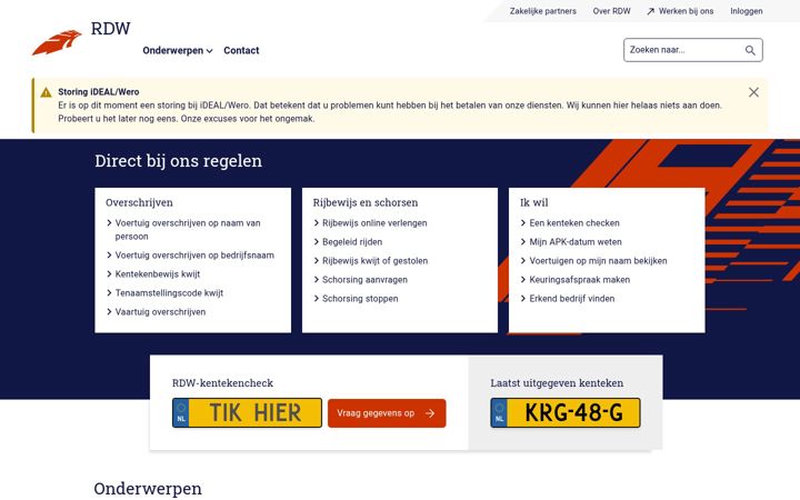 Ekrānuzņēmums no rdw.nl