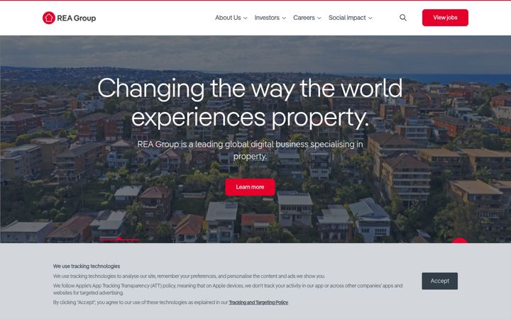 Screenshot of rea-group.com
