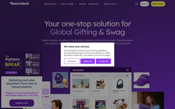 Screenshot of reachdesk.com