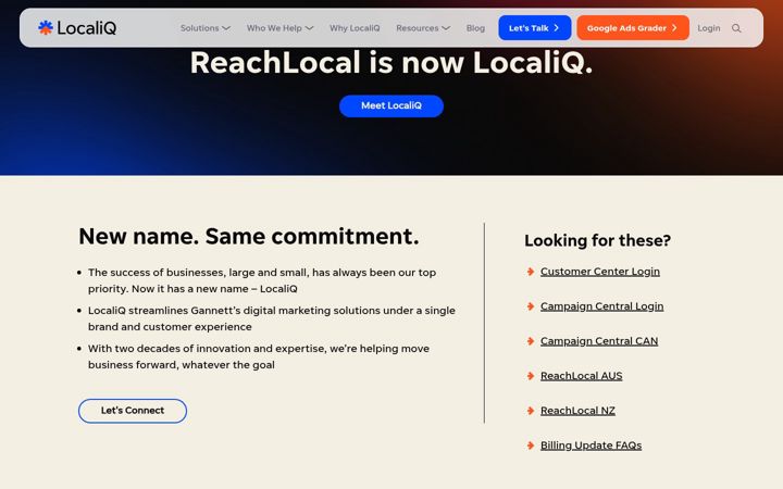 Screenshot of reachlocal.com