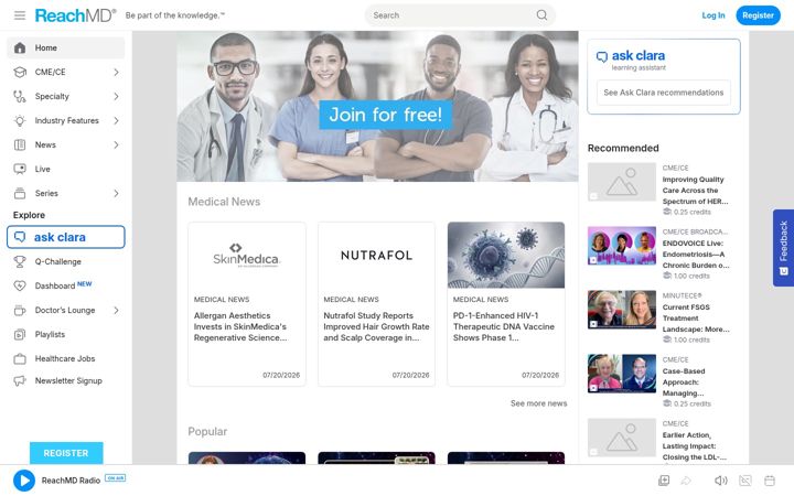 Screenshot of reachmd.com