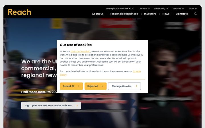 Screenshot of reachplc.com
