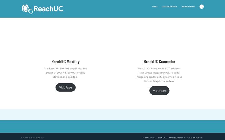 Skärmbild av reachuc.com