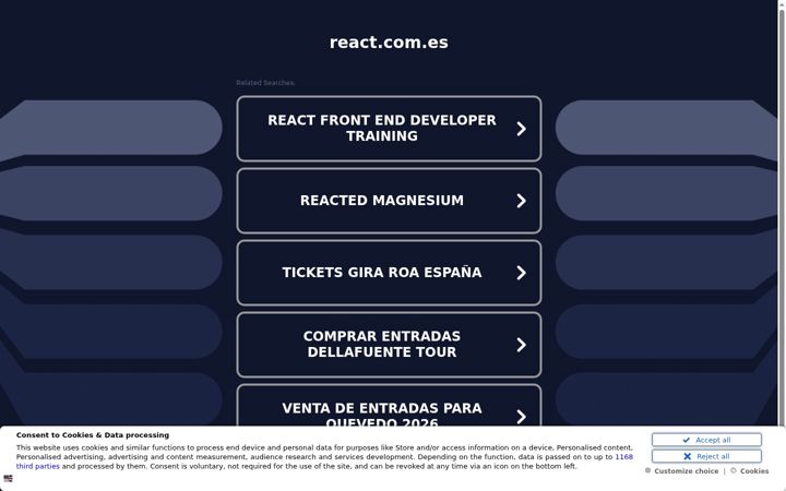Captură de ecran a react.com.es