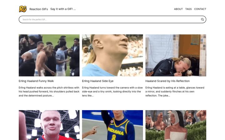 Screenshot of reactiongifs.com