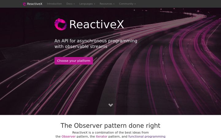 Screenshot of reactivex.io