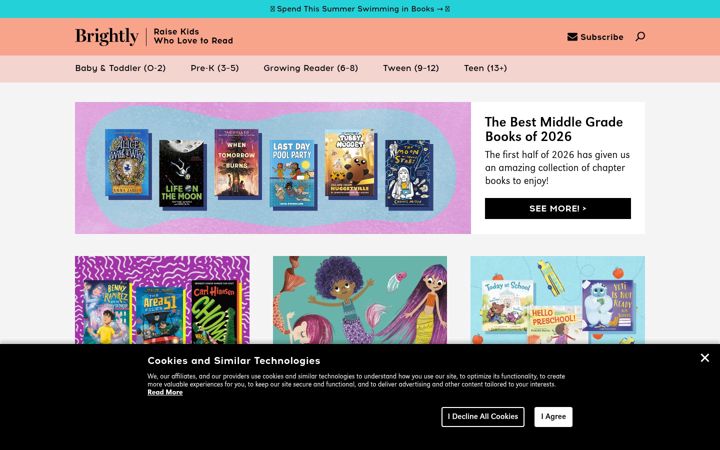 Screenshot of readbrightly.com