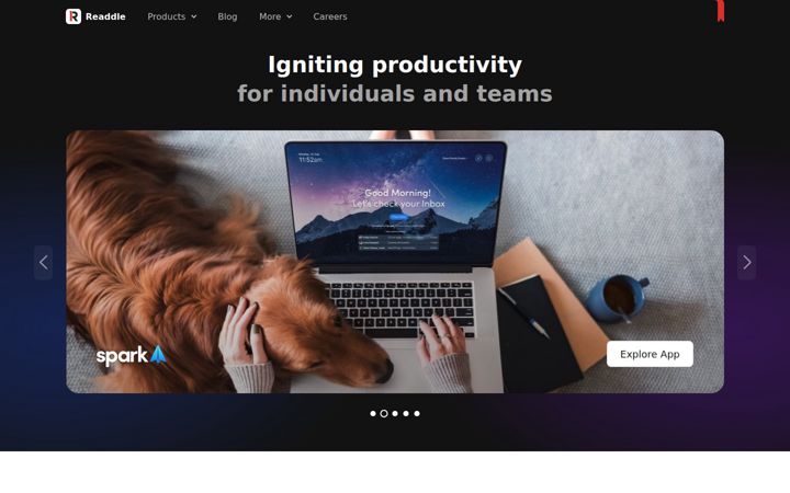 Screenshot von readdle.com