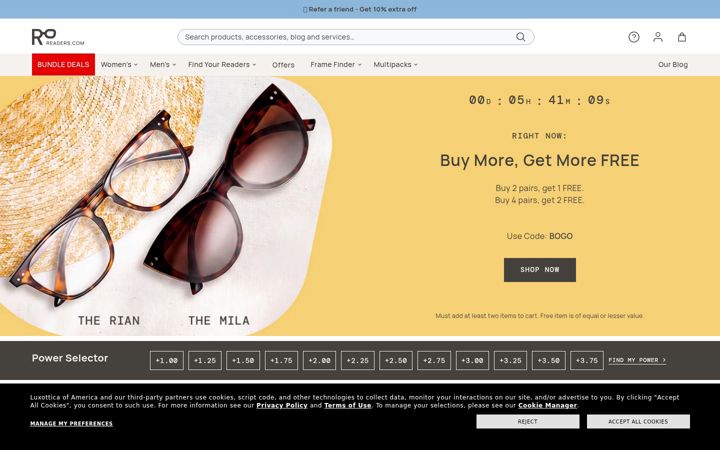 Screenshot of readers.com