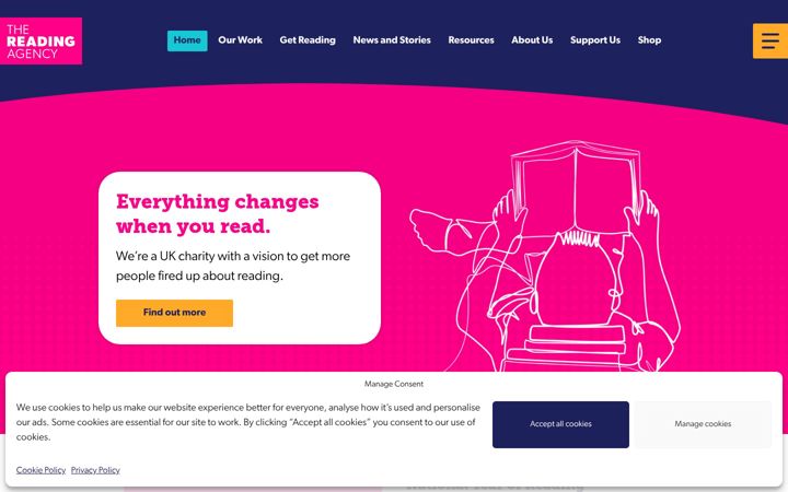 Screenshot of readingagency.org.uk