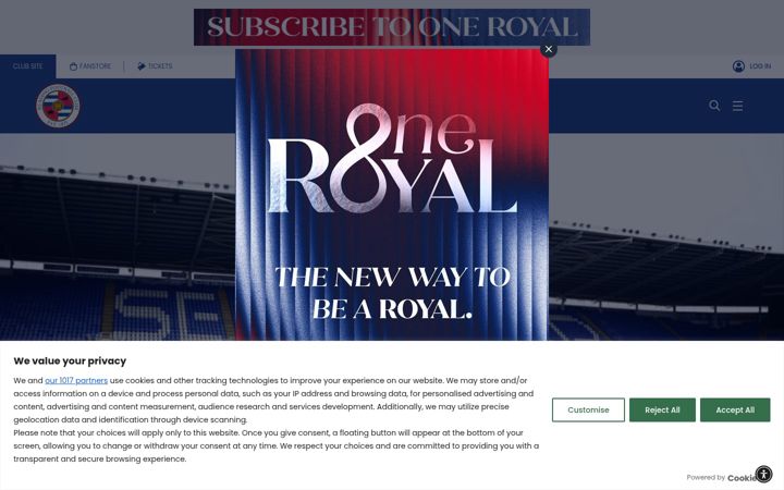 Screenshot ta' readingfc.co.uk