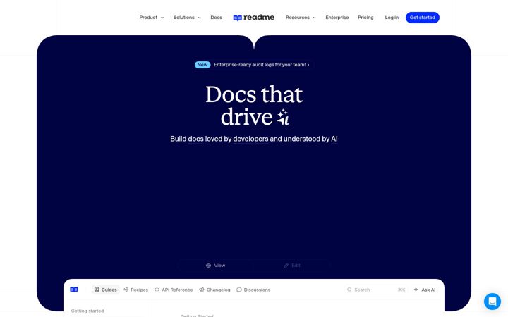 Ekraanipilt saidist readme.io