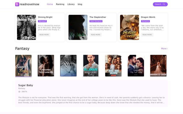 Screenshot of readnovelnow.com