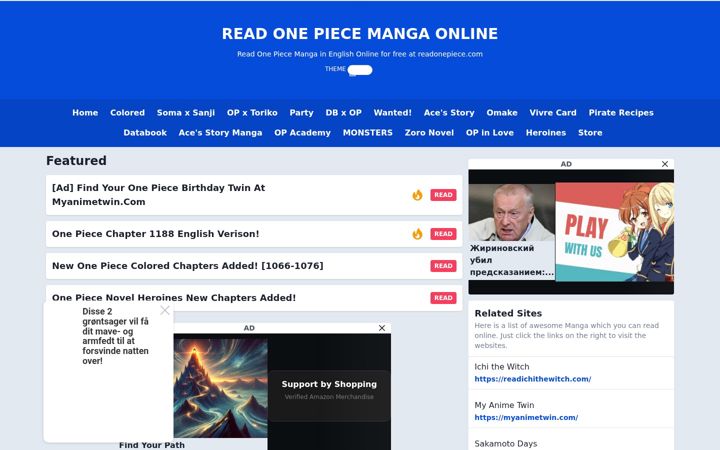 Screenshot of readonepiece.com