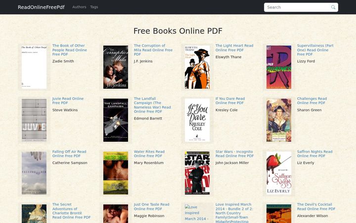 Screenshot of readonlinefreepdf.com