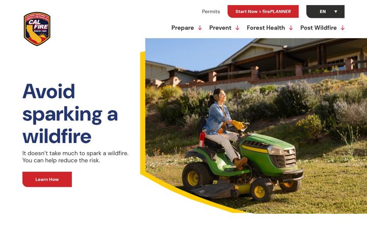 Screenshot of readyforwildfire.org