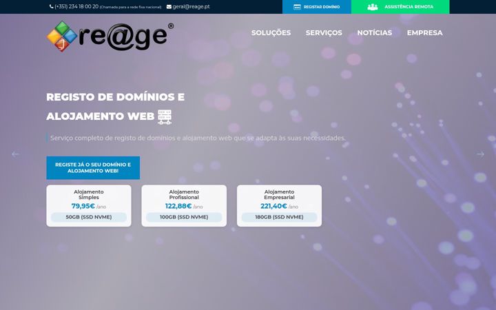 Screenshot of reage.pt