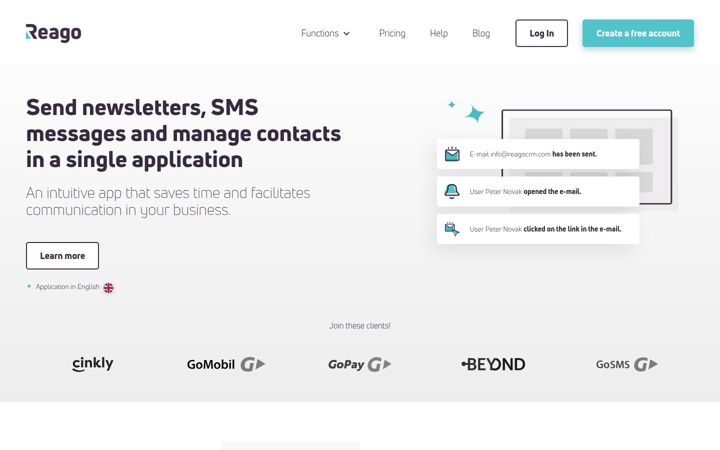 Képernyőkép: reagocrm.com