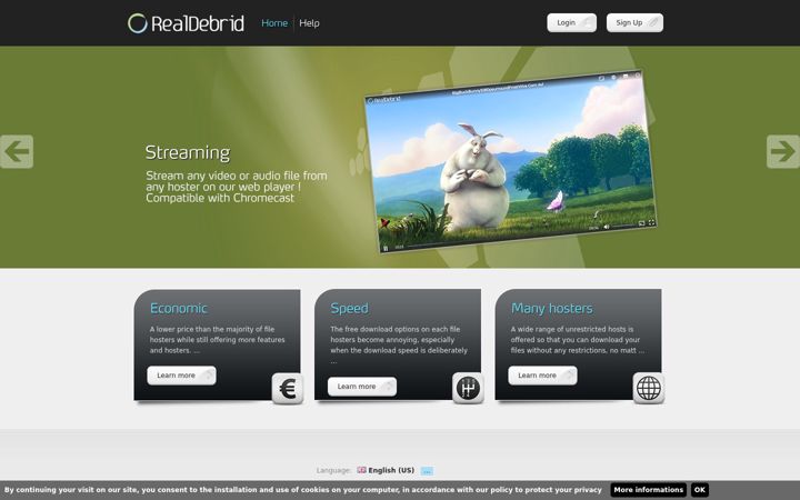 Zrzut ekranu real-debrid.com