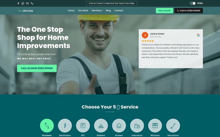 Screenshot of realallinone.co.uk