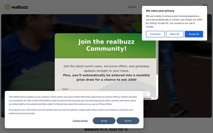 Kuvakaappaus sivustosta realbuzz.com
