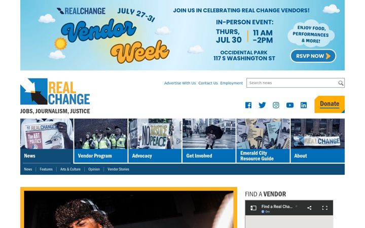Screenshot of realchangenews.org
