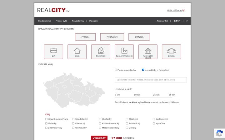 Zrzut ekranu realcity.cz