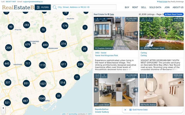 Screenshot ta' realestatebay.ca