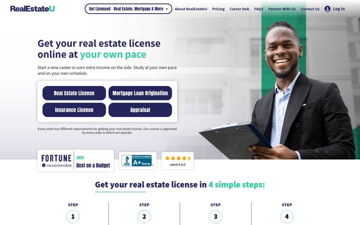 Screenshot ta' realestateu.com