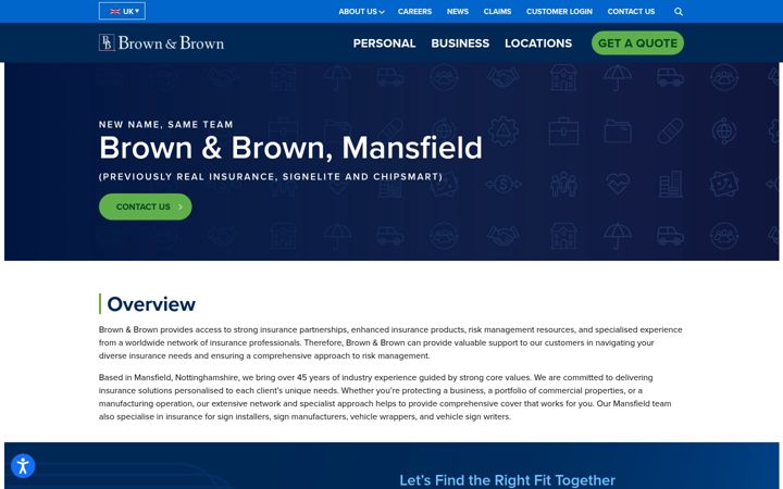Screenshot of realinsurance.co.uk