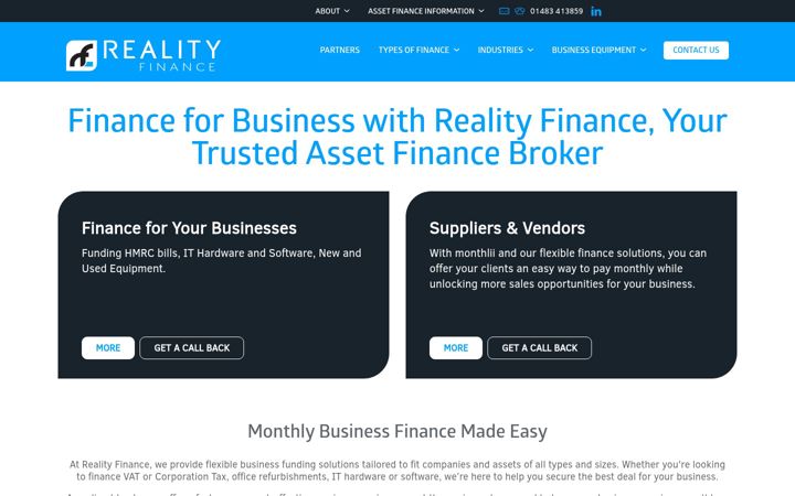 Kuvakaappaus sivustosta realityfinance.com