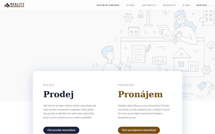 Screenshot van realitymaneova.cz