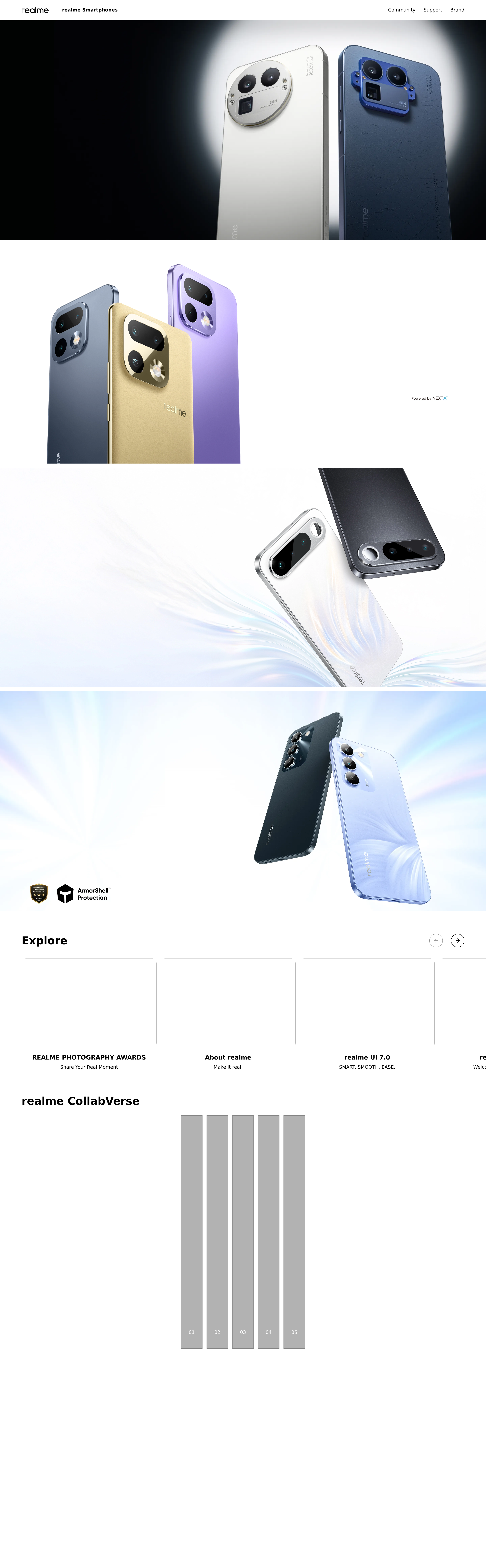 Screenshot of realme.com