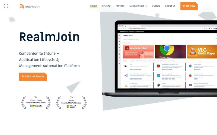 Screenshot of realmjoin.com