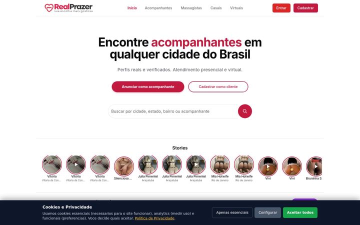 Screenshot of realprazer.com.br