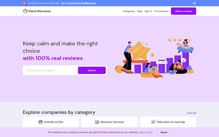 Screenshot of realreviews.io